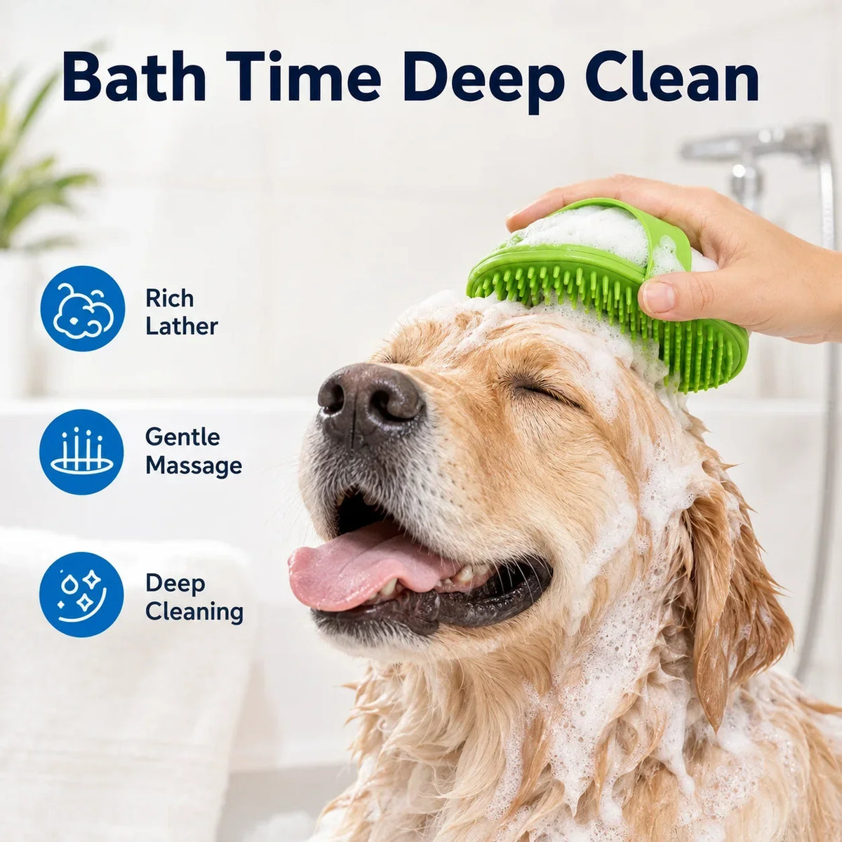 Pet Massage Brush TPR Itch Relief Cleaning - MyPetDollar.com