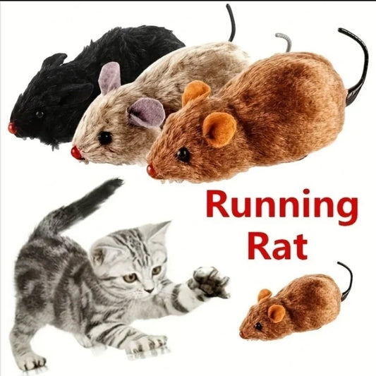 1Pc Funny Lifelike Plush Mouse Running Rat - MyPetDollar.com