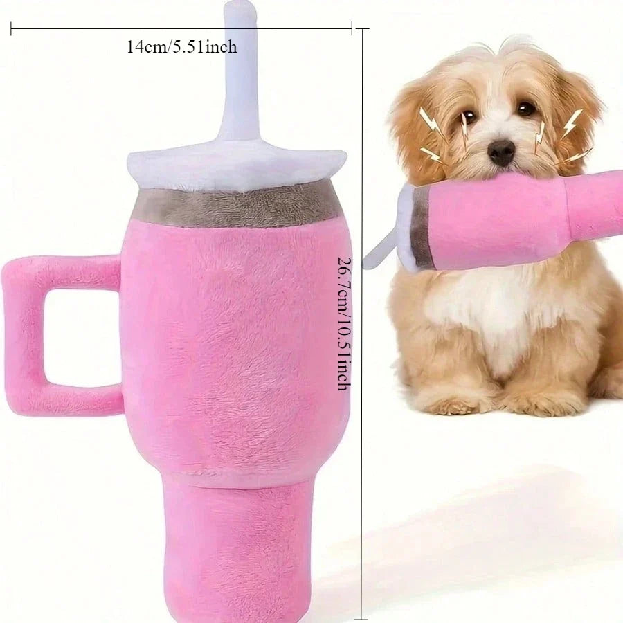 Durable Cute Beverage Mug Shaped Dog Chew Toys