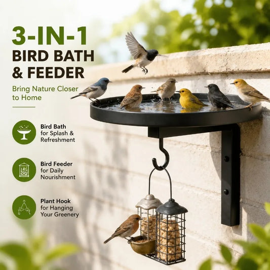 Hook Design Metal Wall Bathtub Bird Feeder - MyPetDollar.com