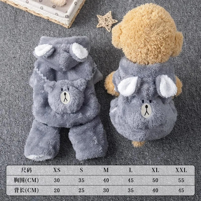 Dog Clothes Winter Autumn Warm Four Legged - MyPetDollar.com