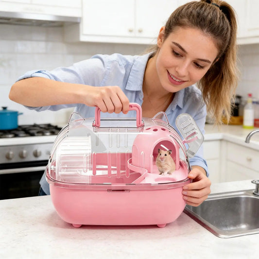 Hamster Carrier Bag Double Layer Clear Cover - MyPetDollar.com