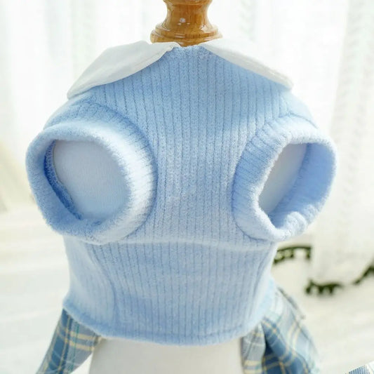 Thicken Kawaii Pet JK Plaid Skirt Knitted - MyPetDollar.com