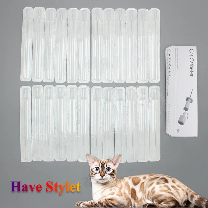 12pcs/24pcs Cat Urinary Catheter with Stylet - MyPetDollar.com