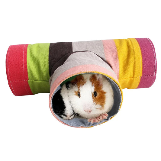 Rainbow Leopard Print Foldable Pet Tunnel - MyPetDollar.com