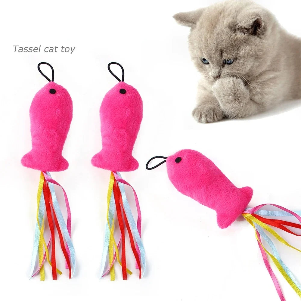 Cat Feather Toy Accessories False Mouse Worm - MyPetDollar.com