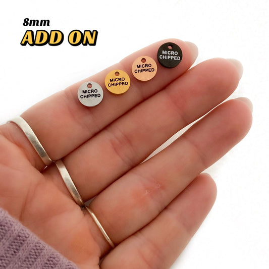 Tiny Microchip Dog Tag Microchipped Add On - MyPetDollar.com