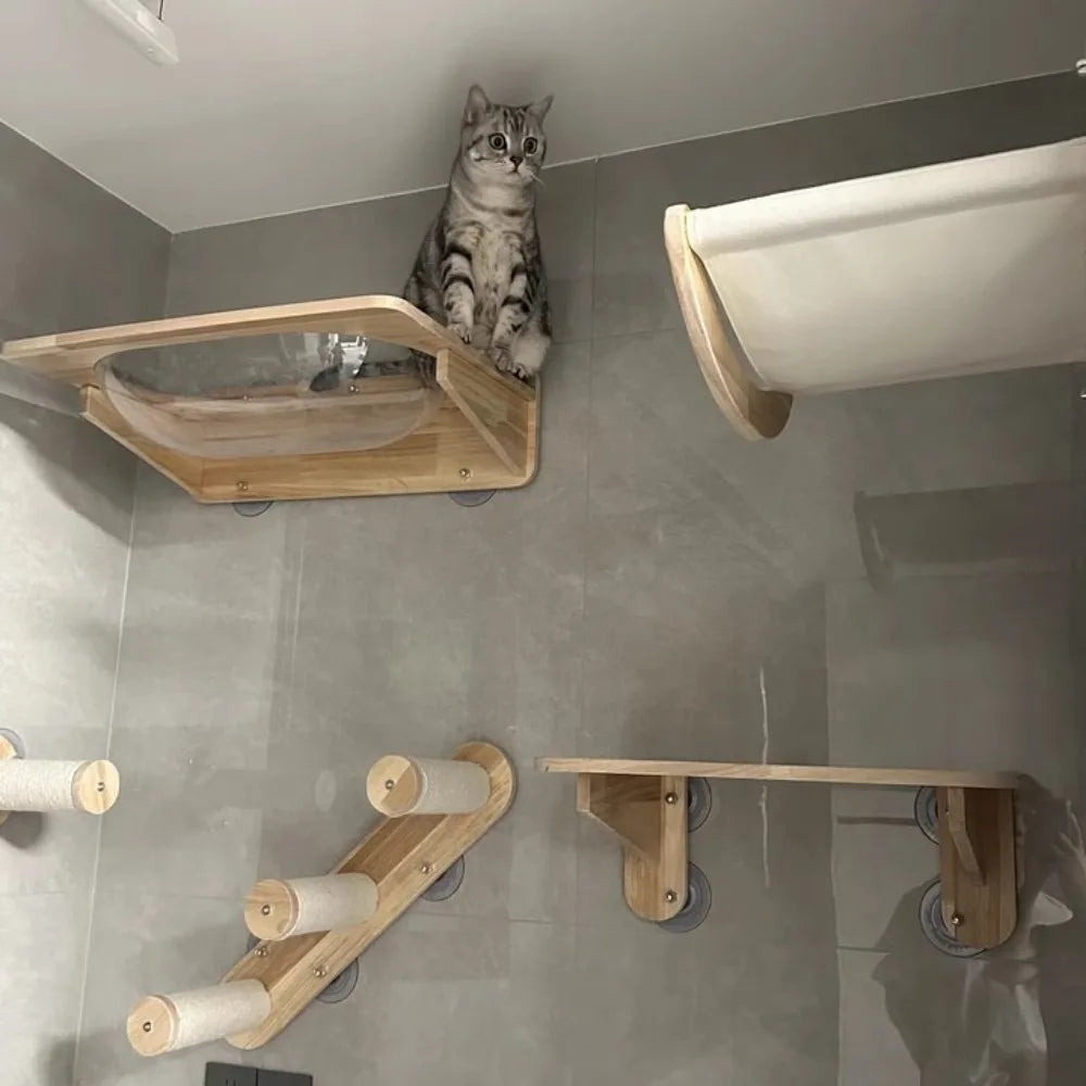Solid Wood Cat Window Hammock Strong Suction - MyPetDollar.com