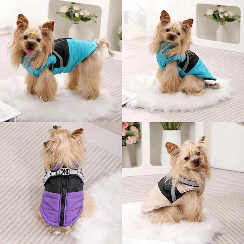 Dog Coat With Harness Winter Warm Dog - MyPetDollar.com