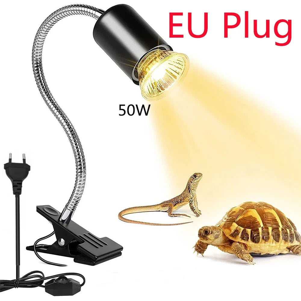 Reptile Heat Lamp 50w UVA UVB Light – ID Tags, GPS & Safety Lights