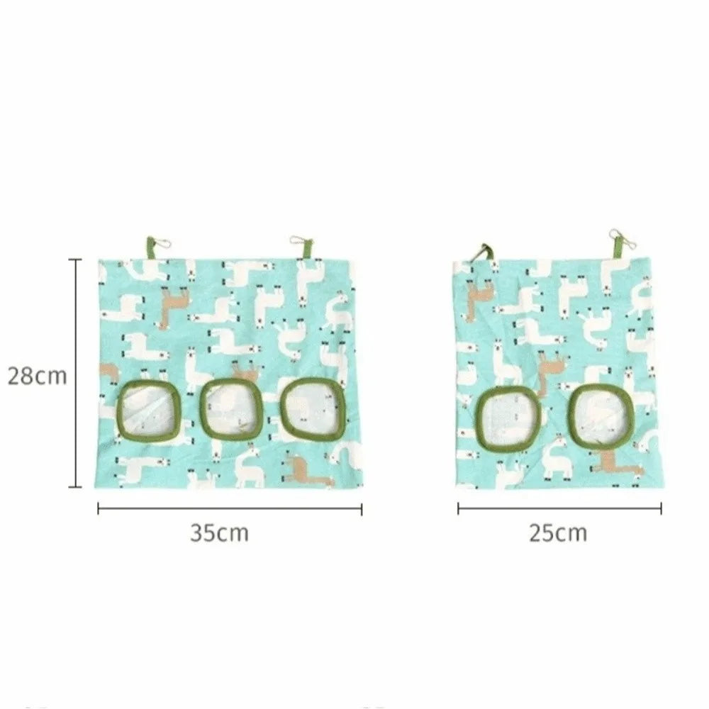 New 2/3 Holes Hanging Hay Bag Rabbit Ears - MyPetDollar.com