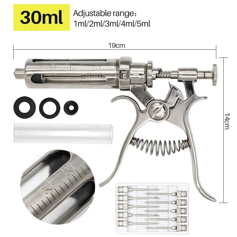 10 20 30 50ml Automatic Continuous Syringe – Livestock Health & Vet Tools