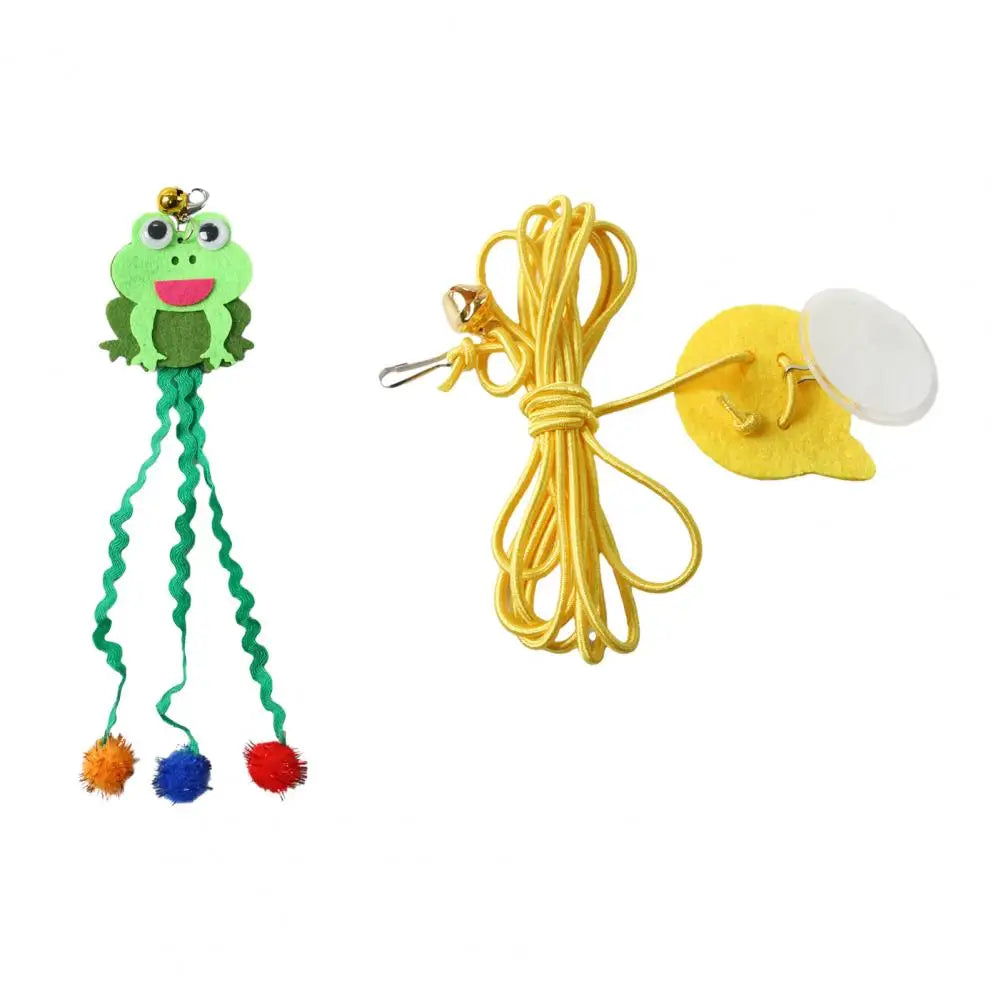 Self-play Cat Plaything Swinging with Elastic Rope