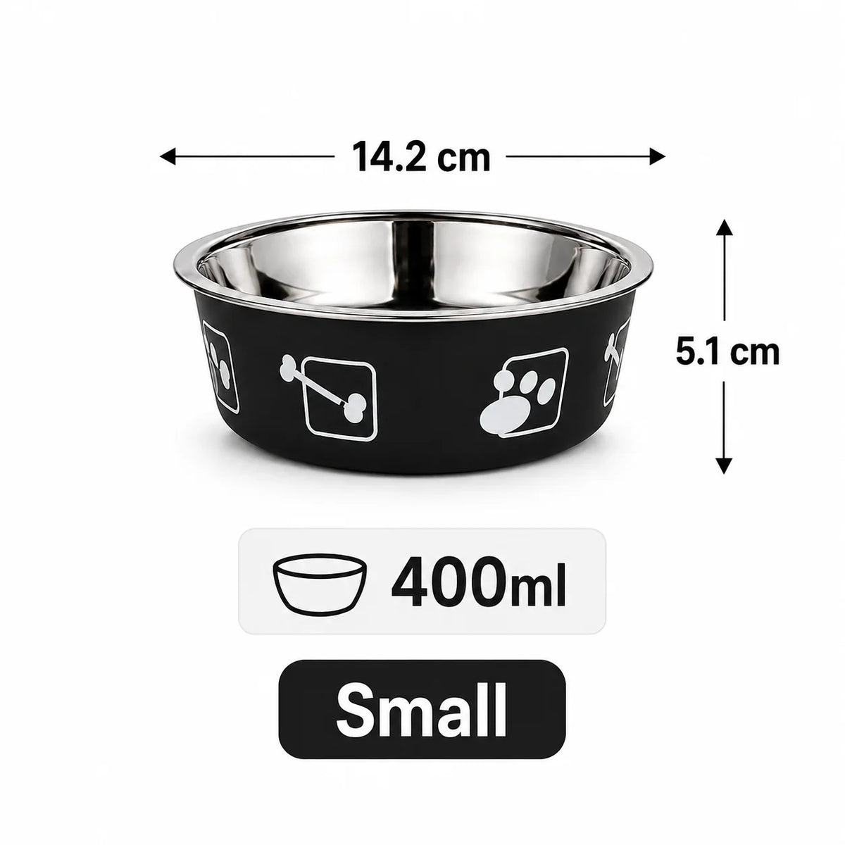 Stainless Steel Pet Bowl Thickened Anti Slip Dog Food – 16 Colors