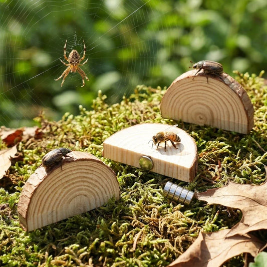 Magnetic Natural Wooden Semicircle Perch for Birds