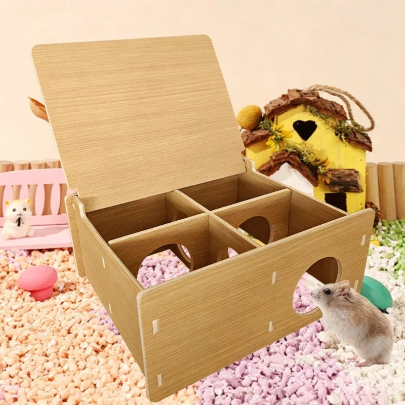 Wooden Hamster Hideout Tunnel Gnaw-proof - MyPetDollar.com