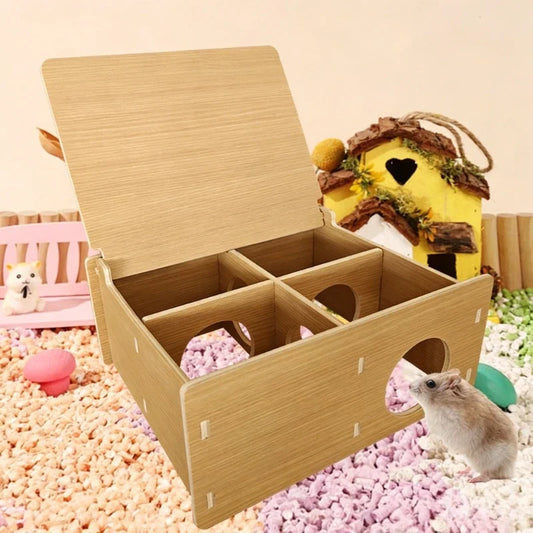 Wooden Hamster Hideout Tunnel Gnaw-proof - MyPetDollar.com