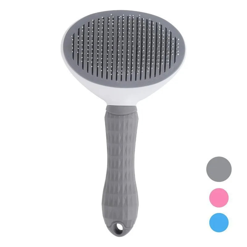 Self-Cleaning Pet Slicker Brush One-Click - MyPetDollar.com
