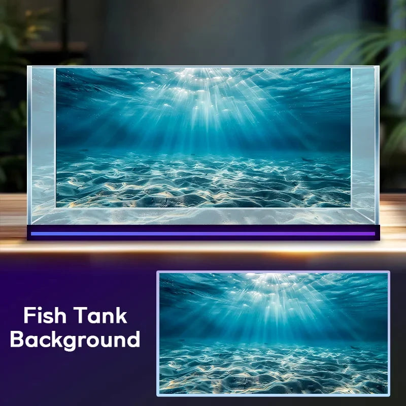 Blue Ocean Beach, Fish Tank Background - MyPetDollar.com