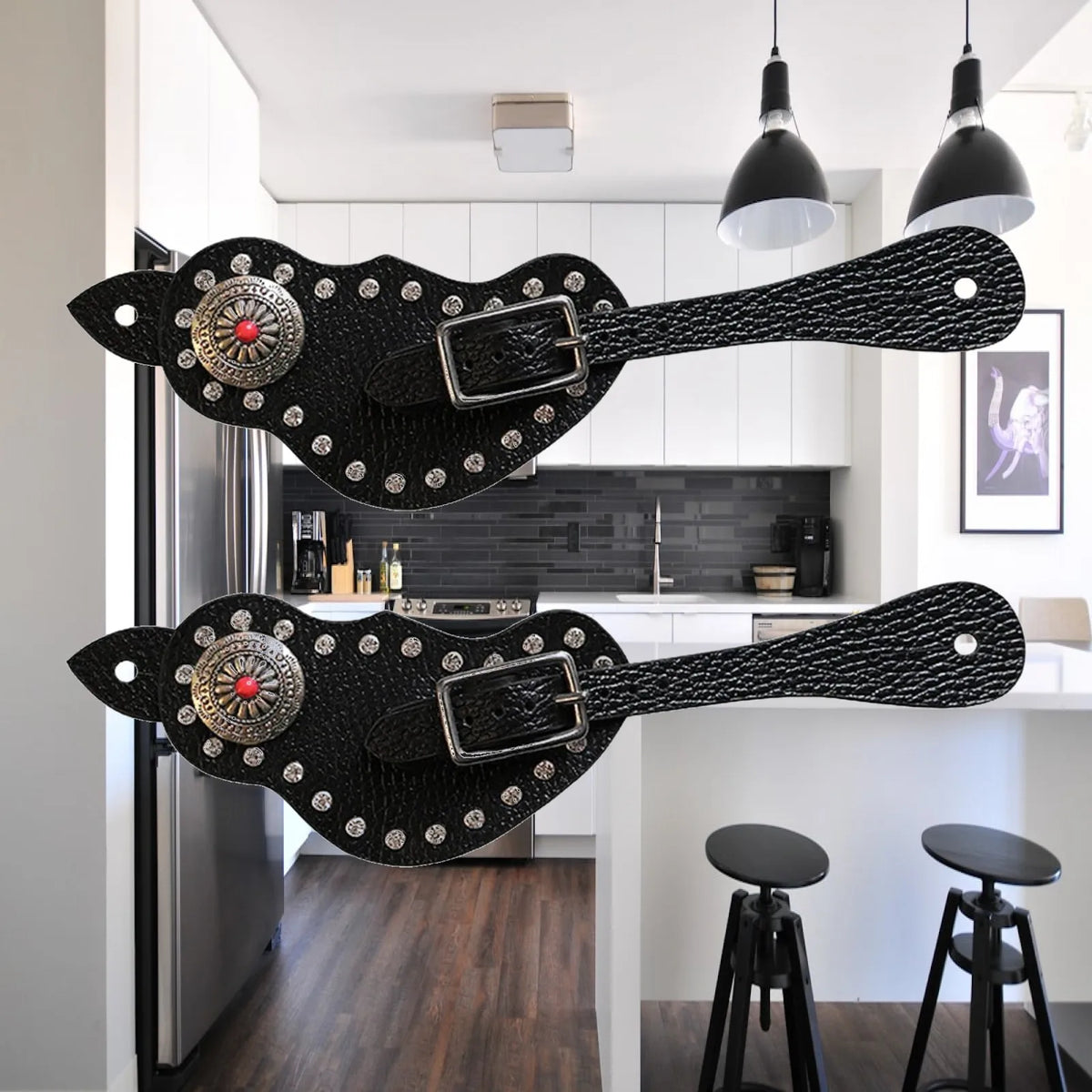 Western Spur Strap Adjustable PU Leather - MyPetDollar.com