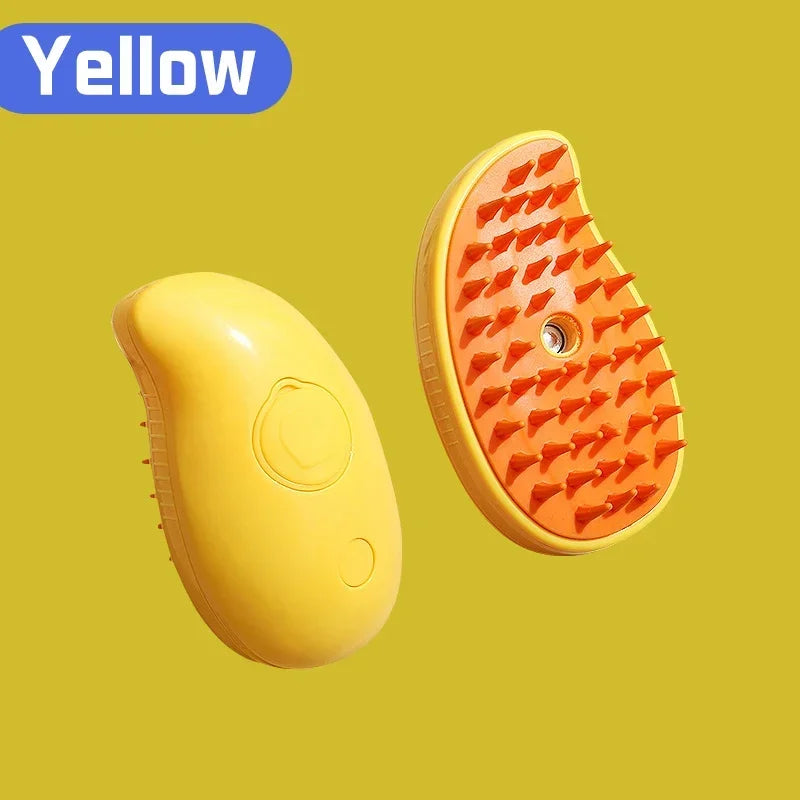 Cat & Dog Spray Massage Grooming Brush 3 in 1 One Button Steam – 5 Colors