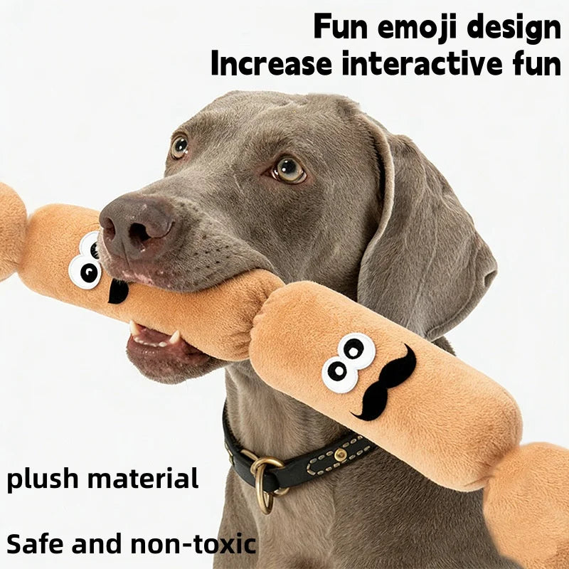 Sausage Shape Plush Dog Squeaky Toy Cute - MyPetDollar.com