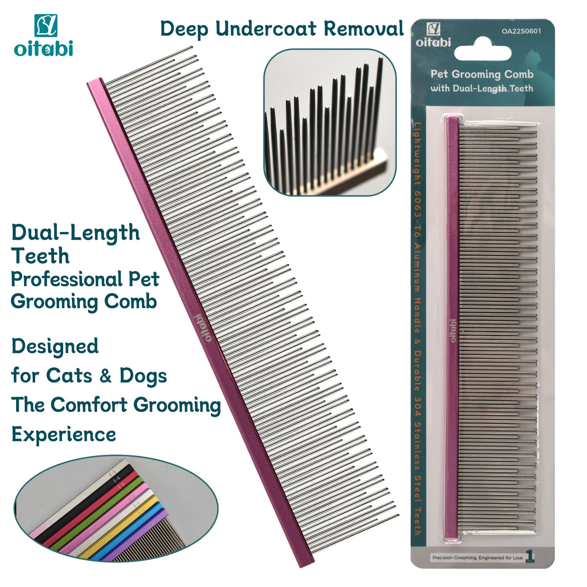 Oitabi Cat Carding Dual-Length Comb for - MyPetDollar.com
