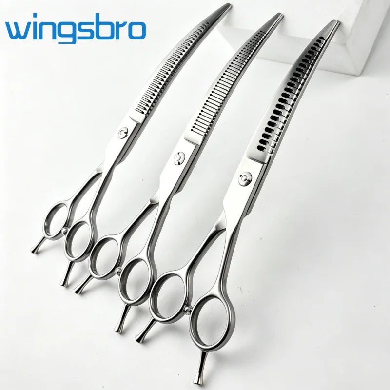 Wingsbro 8 Inch Dog Curved Drooming - MyPetDollar.com