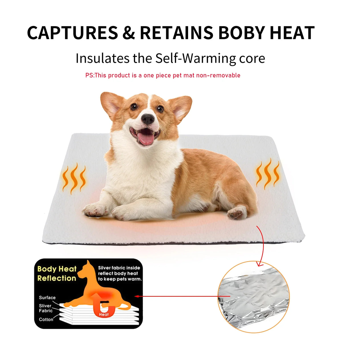 Self-Heating Pet Pads Blanket Puppy Pad Warm - MyPetDollar.com
