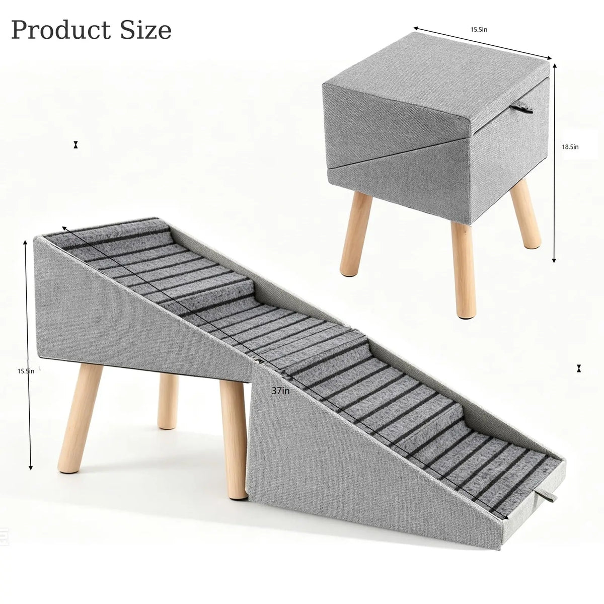 4-Tier Foldable Dog Stairs for Small Medium - MyPetDollar.com