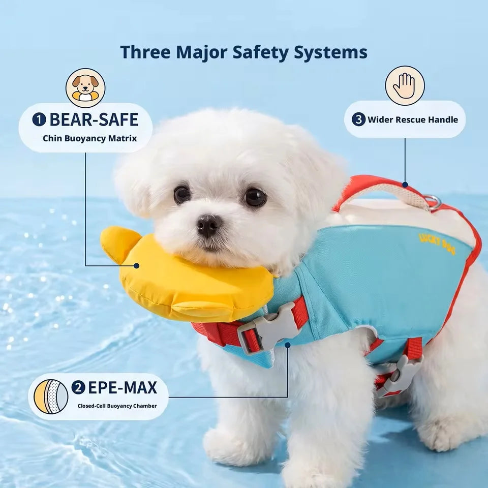 Summer Dog/Cat Life Jacket EPE Buoyancy Vest - MyPetDollar.com