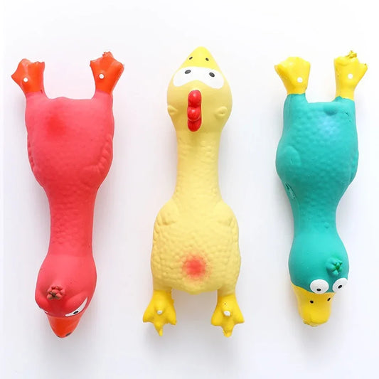 Cute Dog Squeak Toy Latex Chicken Shape - MyPetDollar.com