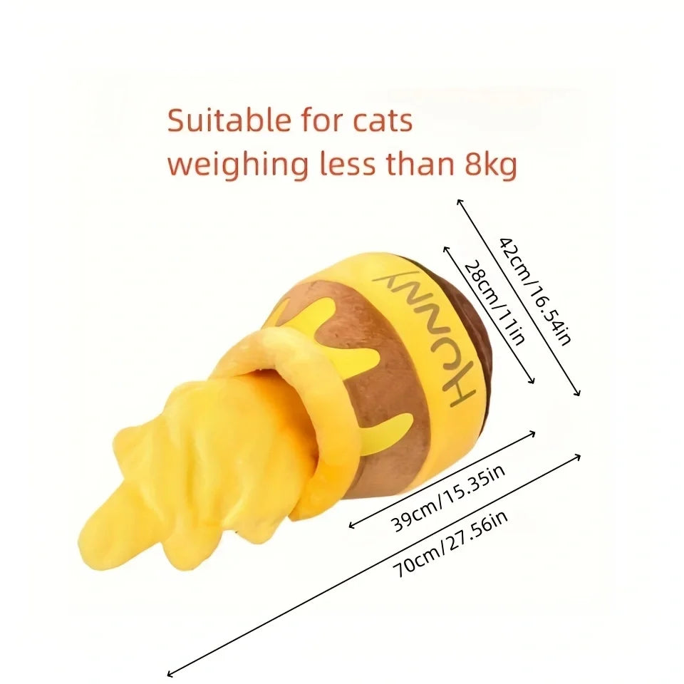 Washable Honey Jar Cat Bed, Warm, Soft, and Comfortable