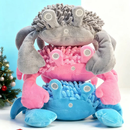 Chenille Crab Plush Dog Toy: Squeaky Chew - MyPetDollar.com