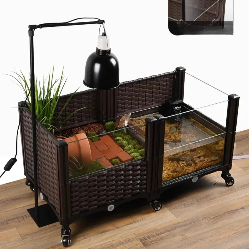 Eco Turtle Tank with Basking Platform, Glass - MyPetDollar.com