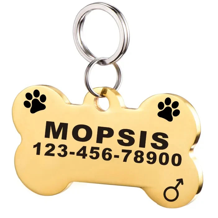 Customized Dog ID Tag Stainless Steel Pet - MyPetDollar.com