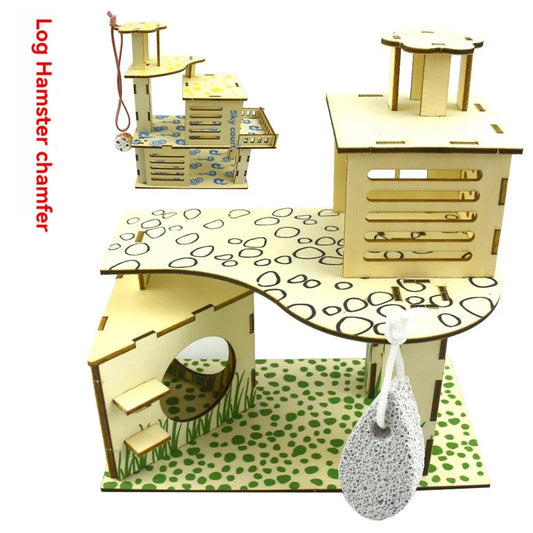 Hamster chamfer minipet toy tree nest ladder - MyPetDollar.com
