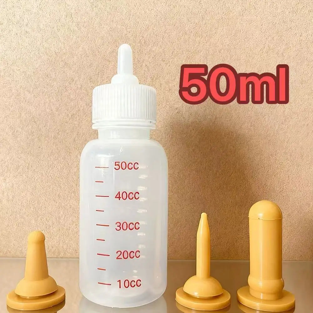 Pet Nursing Bottle Set with 3 Size Silicone Nipples Anti Choke – 4 Colors
