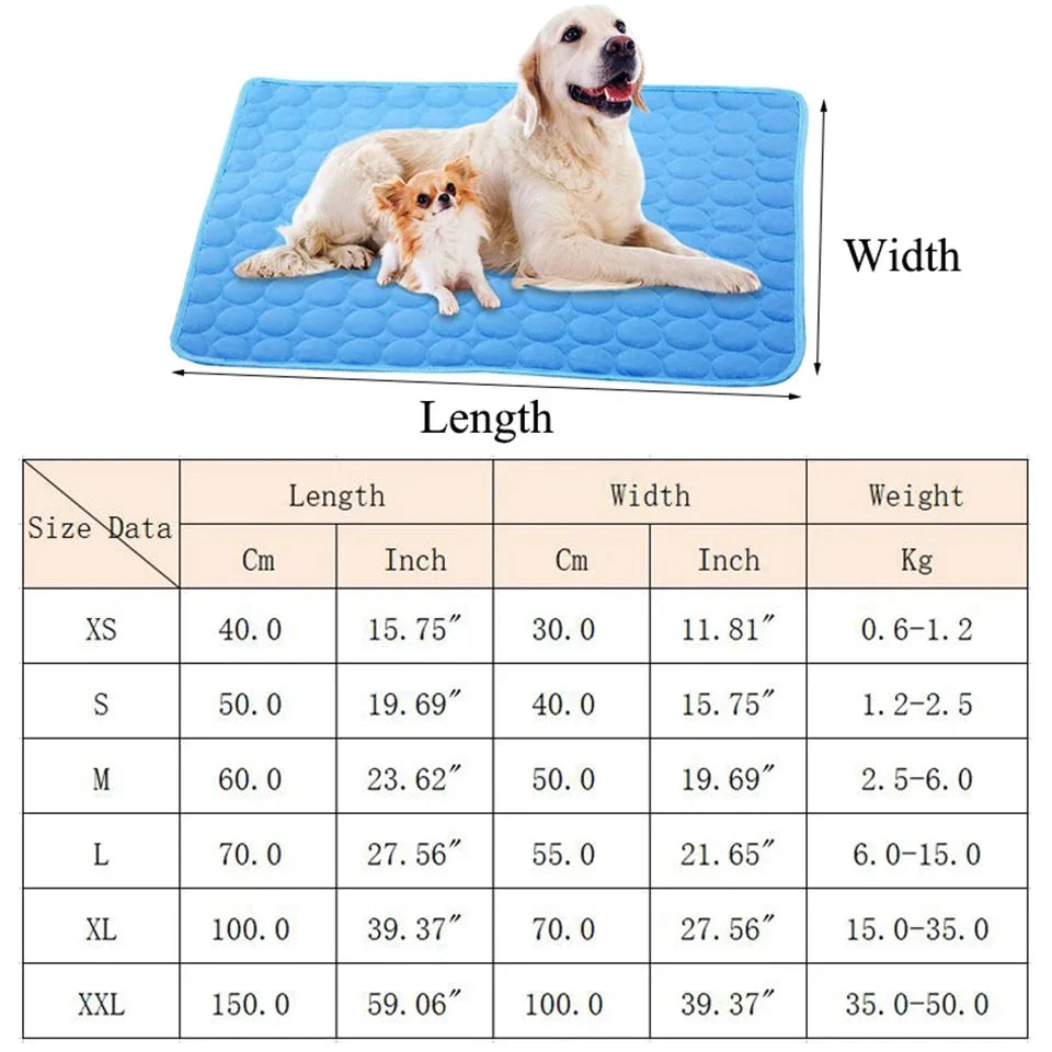 Pet Dog Cat Summer Cooling Pad Mat Washable - MyPetDollar.com