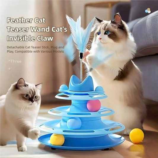 Cat Interactive Rotating Pet Toy Tower, - MyPetDollar.com