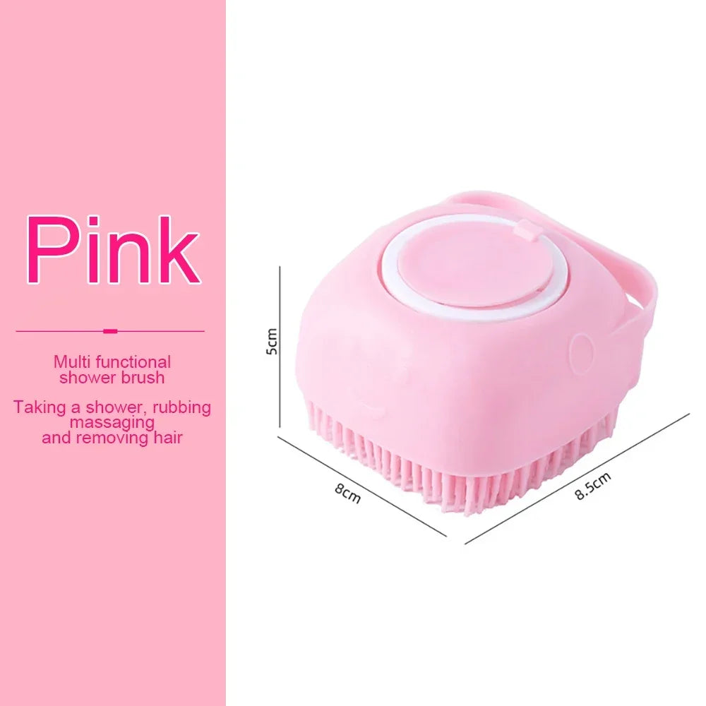 Pet Silicone Bath Foaming Massage Brush – Multiple Sizes & Colors