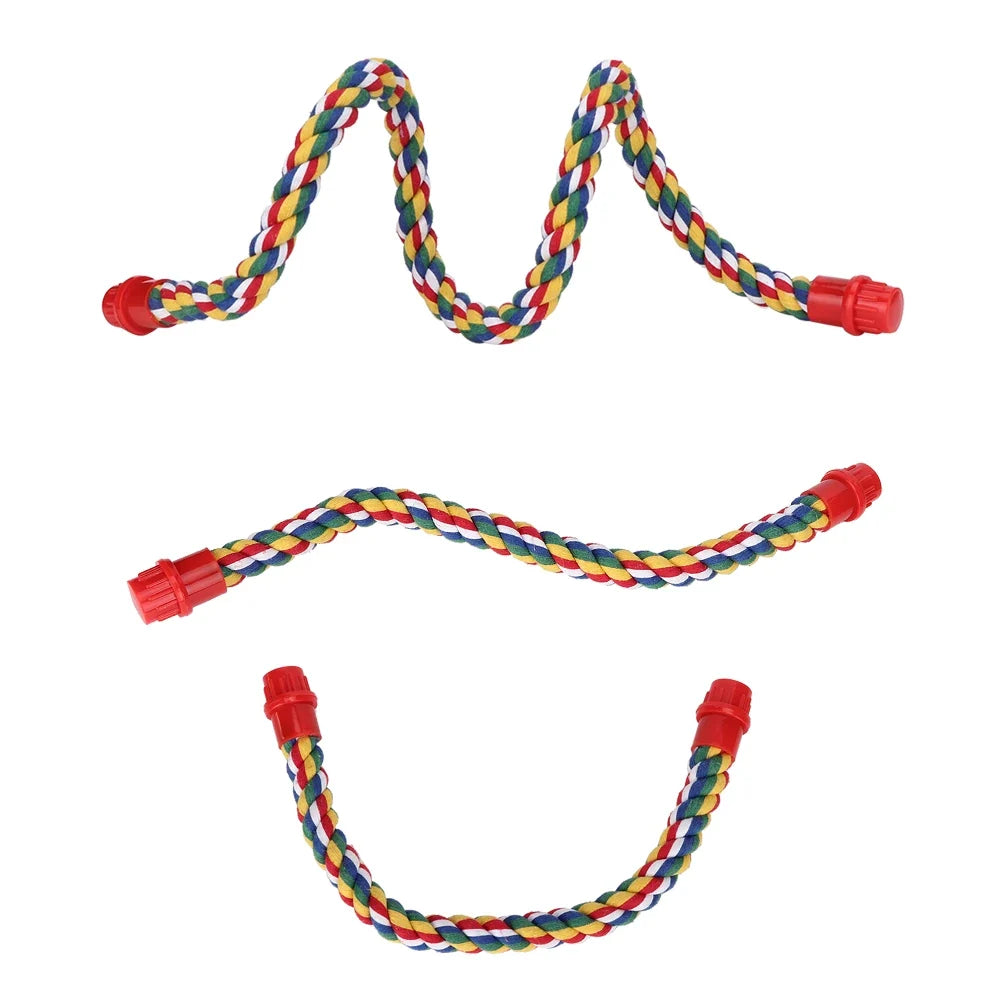 Colorful Hanging Cotton Rope Bird Standing - MyPetDollar.com