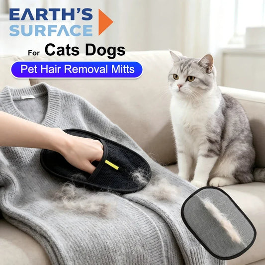 Pet Hair Removal Mitts for Cats Dogs Static - MyPetDollar.com