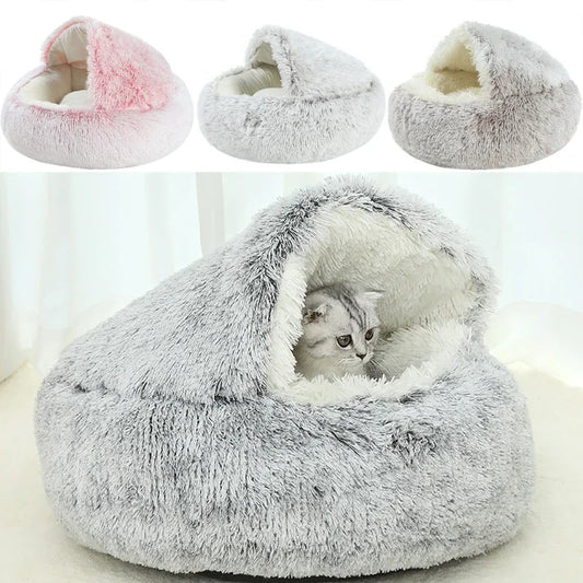 Winter Plush Pet Cat Bed Round Cat Cushion - MyPetDollar.com