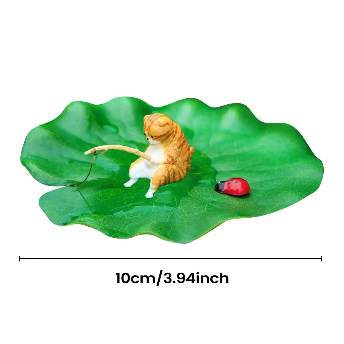 Mini Floating Cat Fishing Lotus Leaf - MyPetDollar.com