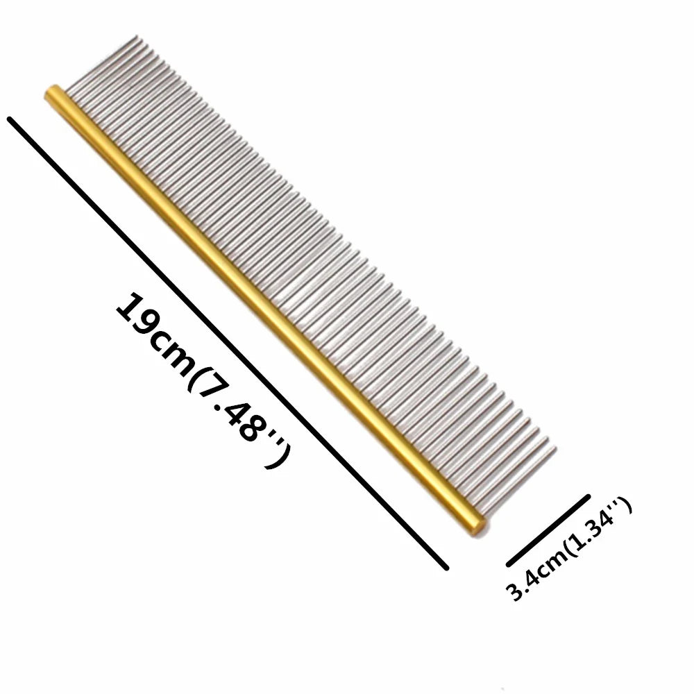 Pet Comb Aluminium Handle Dog Grooming – 15 Colors
