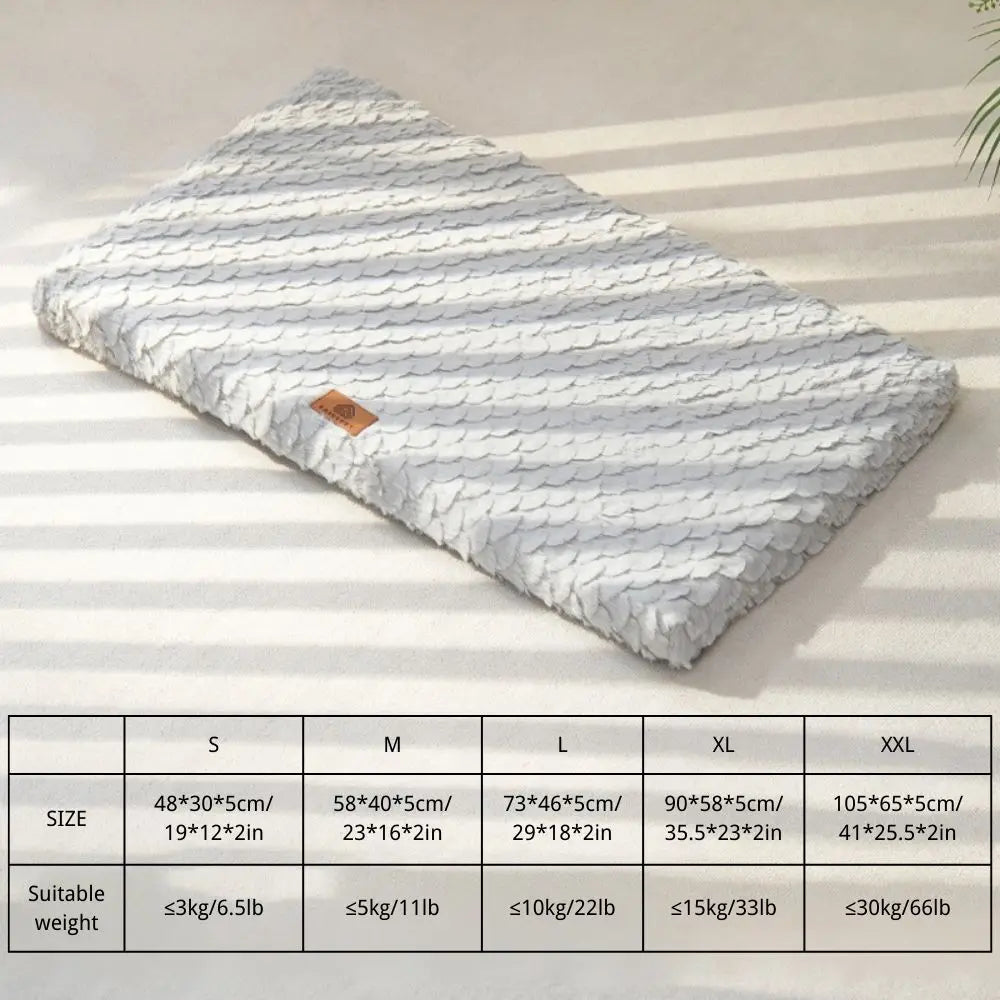 Winter Dog Crate Bed,Plush Faux Fur - MyPetDollar.com