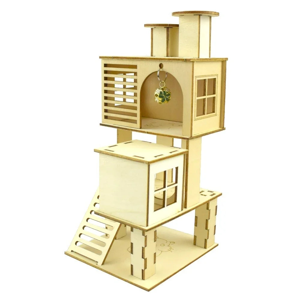 Hamster Chamfer Minipet Plaything Tree Nest Ladder
