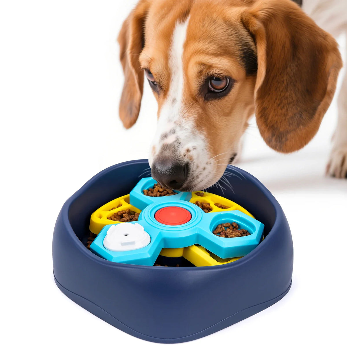 2-Layers Dog Puzzle Toys Slow Feeder Food Dispenser