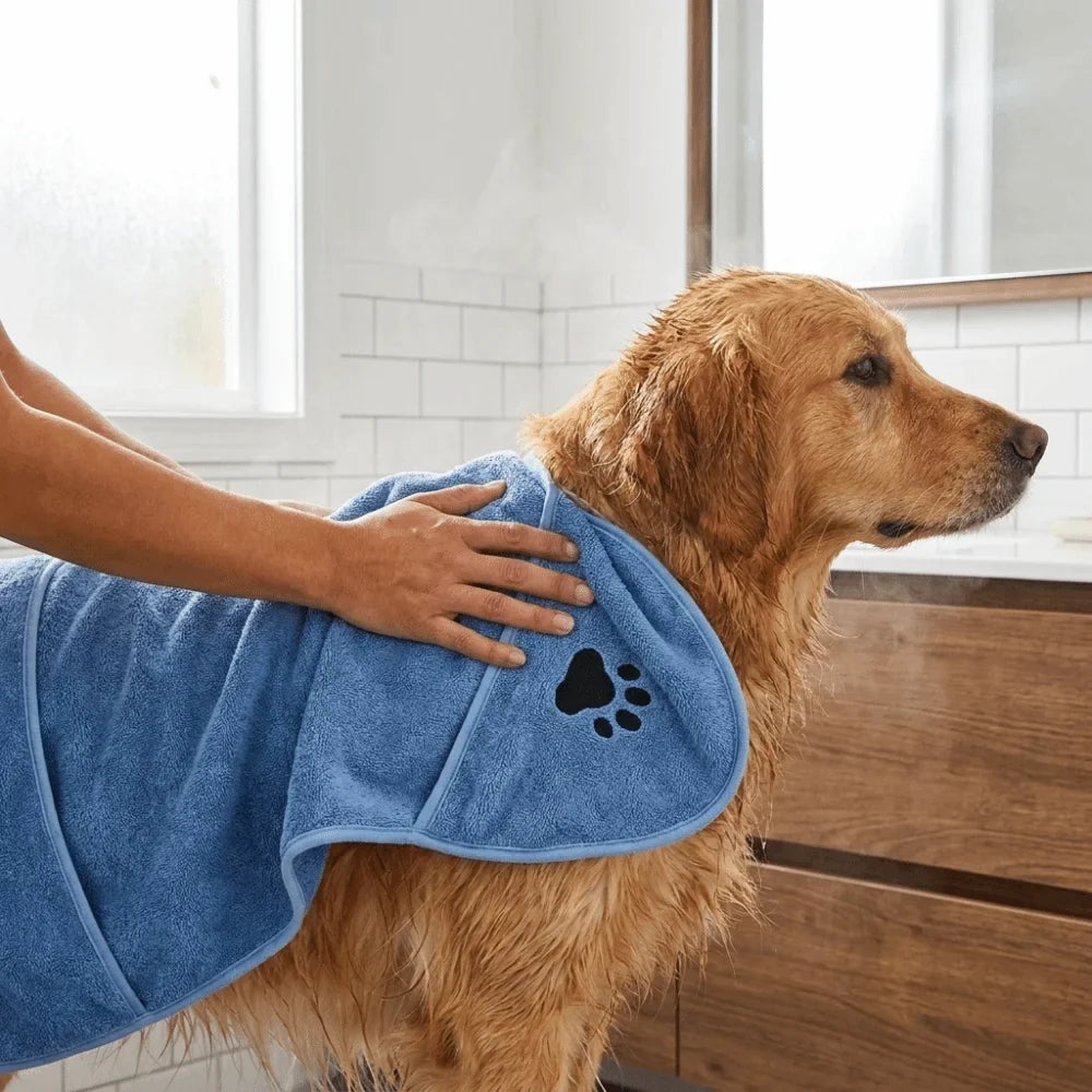 Cute Paw Print Super Absorbent Dog Bath - MyPetDollar.com
